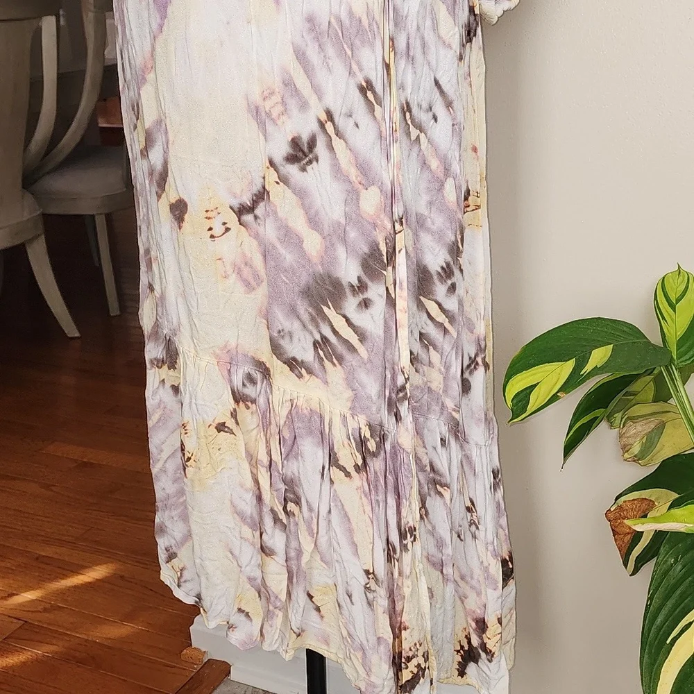 Young Fabulous &Broke Asymeteic Faux Wrap Tie Dye Dress Size Medium EUC - Picture 3 of 11